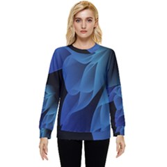 Abstract Blue Background Hidden Pocket Sweatshirt by artworkshop