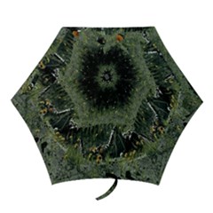 Astronaut Lying In Flowers Fantasy Mini Folding Umbrellas by artworkshop