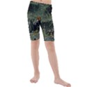 Astronaut Lying In Flowers Fantasy Kids  Mid Length Swim Shorts View1