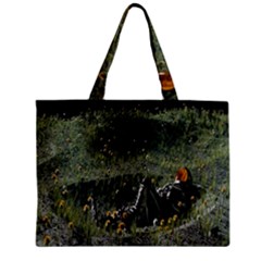 Astronaut Lying In Flowers Fantasy Zipper Mini Tote Bag by artworkshop