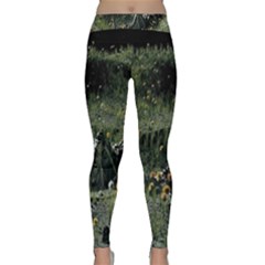 Astronaut Lying In Flowers Fantasy Classic Yoga Leggings by artworkshop