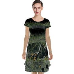 Astronaut Lying In Flowers Fantasy Cap Sleeve Nightdress by artworkshop