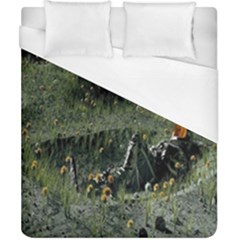 Astronaut Lying In Flowers Fantasy Duvet Cover (california King Size) by artworkshop