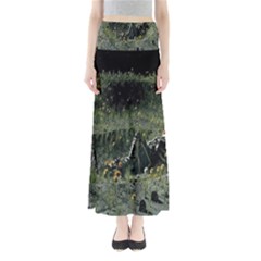 Astronaut Lying In Flowers Fantasy Full Length Maxi Skirt by artworkshop