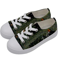 Astronaut Lying In Flowers Fantasy Kids  Low Top Canvas Sneakers by artworkshop