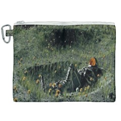 Astronaut Lying In Flowers Fantasy Canvas Cosmetic Bag (xxl) by artworkshop