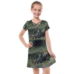 Astronaut Lying In Flowers Fantasy Kids  Cross Web Dress by artworkshop