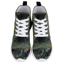 Astronaut Lying In Flowers Fantasy Women s Lightweight High Top Sneakers by artworkshop