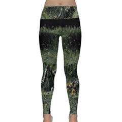 Astronaut Lying In Flowers Fantasy Lightweight Velour Classic Yoga Leggings by artworkshop