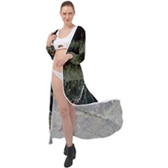 Astronaut Lying In Flowers Fantasy Maxi Chiffon Beach Wrap by artworkshop