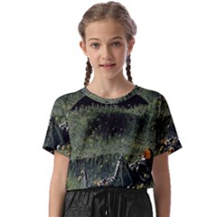 Astronaut Lying In Flowers Fantasy Kids  Basic Tee by artworkshop