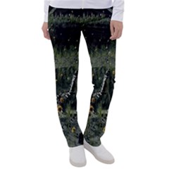 Astronaut Lying In Flowers Fantasy Women s Casual Pants by artworkshop