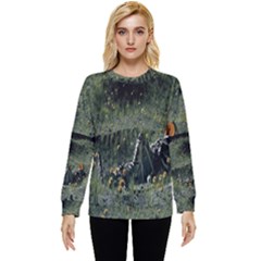 Astronaut Lying In Flowers Fantasy Hidden Pocket Sweatshirt by artworkshop