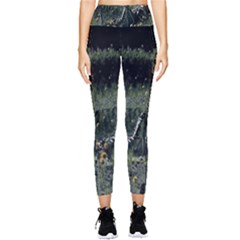 Astronaut Lying In Flowers Fantasy Pocket Leggings  by artworkshop