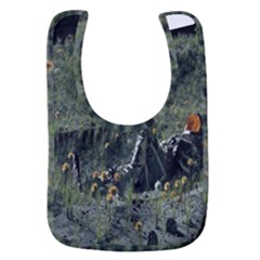 Astronaut Lying In Flowers Fantasy Baby Bib by artworkshop