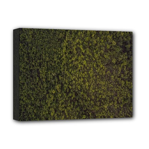 Green Grunge Background Deluxe Canvas 16  X 12  (stretched)  by artworkshop