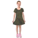 Green Grunge Background Kids  Short Sleeve Velvet Dress View1