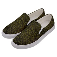 Green Grunge Background Men s Canvas Slip Ons