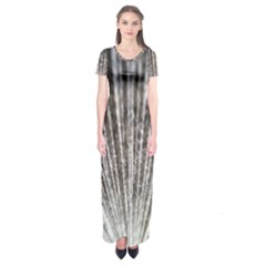 Light Cloud Short Sleeve Maxi Dress by artworkshop