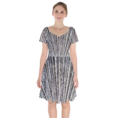 Light Cloud Short Sleeve Bardot Dress by artworkshop