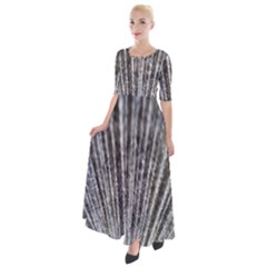 Light Cloud Half Sleeves Maxi Dress by artworkshop