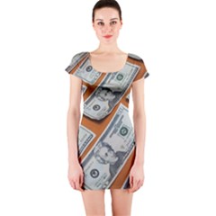 Money Pattern Short Sleeve Bodycon Dress by artworkshop