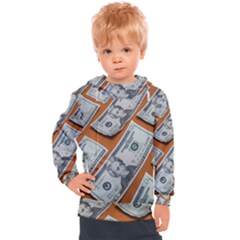 Money Pattern Kids  Hooded Pullover by artworkshop