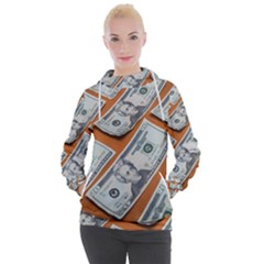 Money Pattern Women s Hooded Pullover by artworkshop