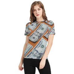 Money Pattern Women s Short Sleeve Rash Guard by artworkshop