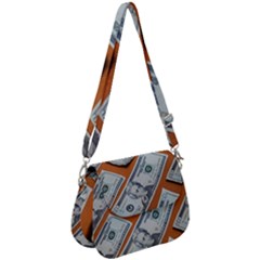 Money Pattern Saddle Handbag by artworkshop