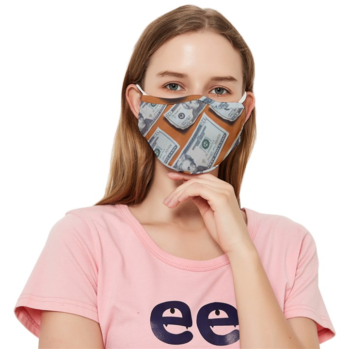 Money pattern Fitted Cloth Face Mask (Adult)