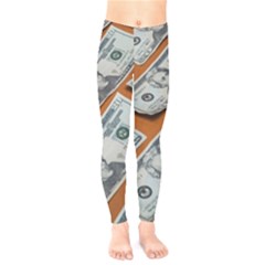 Money Pattern Kids  Classic Winter Leggings