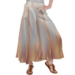 Nature Plants Color Satin Palazzo Pants