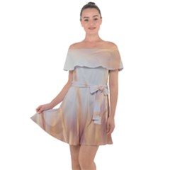 Nature Plants Color Off Shoulder Velour Dress by artworkshop