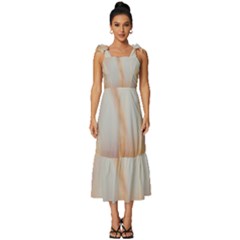 Nature Plants Color Tie-strap Tiered Midi Chiffon Dress by artworkshop