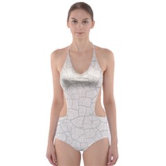 Pattern Abstrakwallpaper Cut-out One Piece Swimsuit