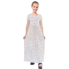 Pattern Abstrakwallpaper Kids  Short Sleeve Maxi Dress