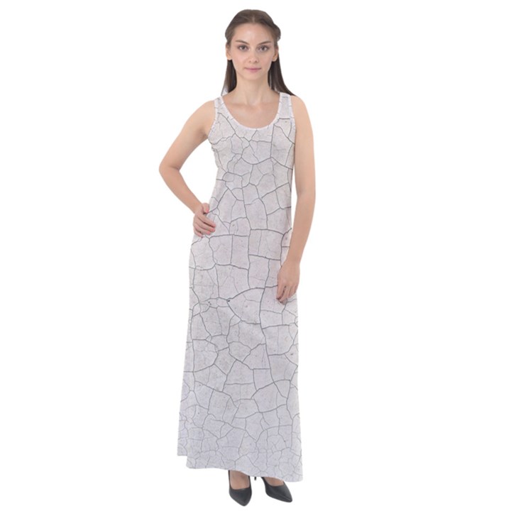 Pattern Abstrakwallpaper Sleeveless Velour Maxi Dress