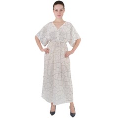 Pattern Abstrakwallpaper V-neck Boho Style Maxi Dress by artworkshop