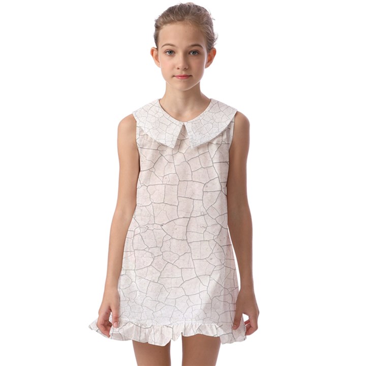 Pattern Abstrakwallpaper Kids  Pilgrim Collar Ruffle Hem Dress