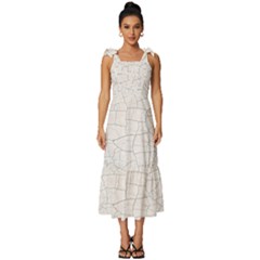 Pattern Abstrakwallpaper Tie-strap Tiered Midi Chiffon Dress by artworkshop