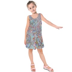 Pattern Texture Design Kids  Sleeveless Dress by artworkshop