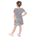 Pattern Texture Design Kids  Short Sleeve Velvet Dress View2