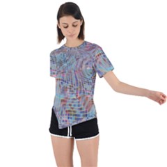 Pattern Texture Design Asymmetrical Short Sleeve Sports Tee by artworkshop