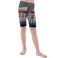 Patterned Tunnels On The Concrete Wall Kids  Mid Length Swim Shorts by artworkshop