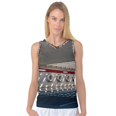 Patterned Tunnels On The Concrete Wall Women s Basketball Tank Top by artworkshop