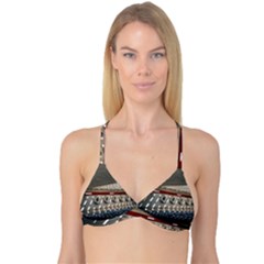 Patterned Tunnels On The Concrete Wall Reversible Tri Bikini Top by artworkshop