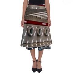 Patterned Tunnels On The Concrete Wall Perfect Length Midi Skirt by artworkshop