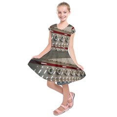 Patterned Tunnels On The Concrete Wall Kids  Short Sleeve Dress by artworkshop