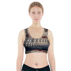 Patterned Tunnels On The Concrete Wall Sports Bra With Pocket by artworkshop